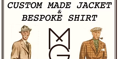 VINTAGE FABRIC COSTOM MADE JACKET & BESPOKE SHIRT in MATSUYA GINZA