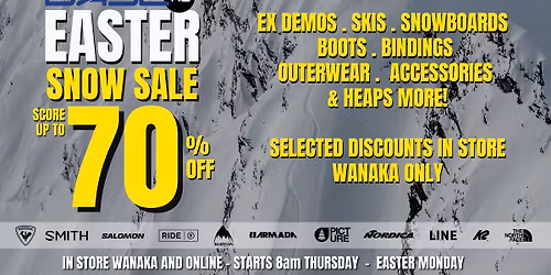 BaseNZ Easter Snow Sale 2026 | Up to 70% Off