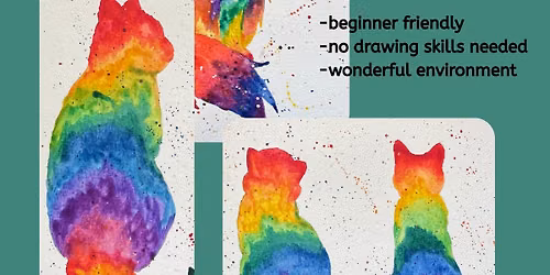 Pride Cat Watercolor Workshop
