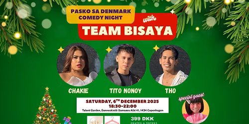 (Postponed to Summer 2026) PASKO COMEDY NIGHT 2025: TEAM BISAYA in COPENHAGEN