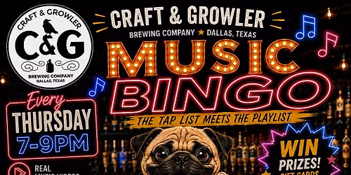 Video Music Bingo at Craft & Growler