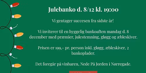 Julebanko d. 8 december kl. 19:00