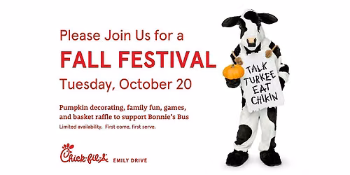 Fall Festival for a Cause at Chick-fil-A Emily Drive