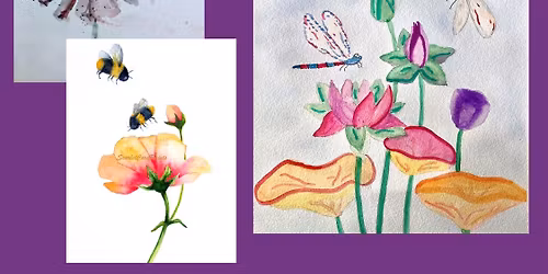 Insect on Flower Watercolor Workshop