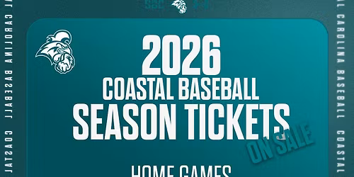 2026 Coastal Carolina Chanticleers Football Season Tickets (Includes Tickets To All Regular Season Home Games)