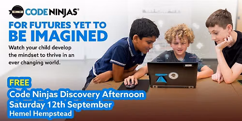 Code Ninjas Hemel Discovery Afternoon for Ages 5 to 14