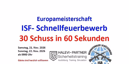 EM ISF Schnellfeuer 21.\/22. November 2026