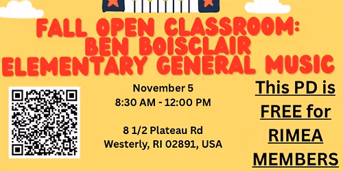 Fall Open Classroom with Ben Boisclair