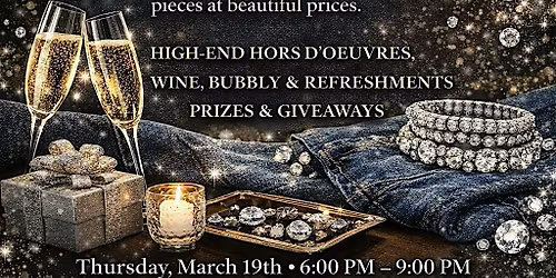 White Lily Consignment Denim & Diamonds Sip & Shop