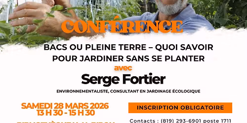 Conf\u00e9rence : Bacs ou pleine terre \u2013 Quoi savoir pour jardiner
