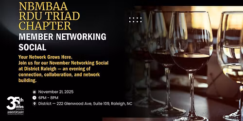 RDU Triad Black MBA Association| November Networking Social
