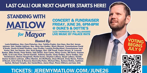 LAST CALL! Standing with Matlow Concert & Fundraiser