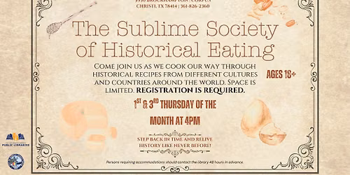 The Sublime Society of Historical Eating