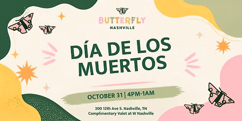 D\u00eda de los Muertos at Butterfly Rooftop Bar