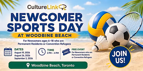 Newcomer Sports Day at Woodbine Beach