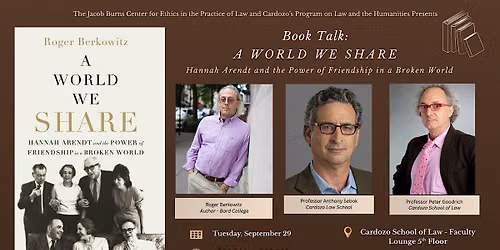 Book Talk: A World We Share with Roger Berkowitz