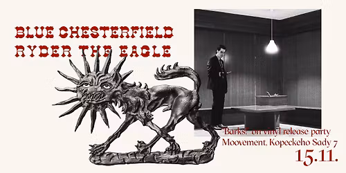 Blue Chesterfield k\u0159est vinylu "Barks!" + Ryder The Eagle,  New M\u014d\u014dVEMENT
