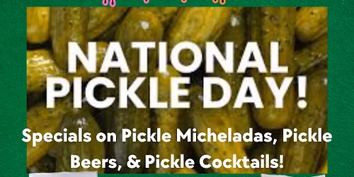 National Pickle Day at The Sugar Bar!
