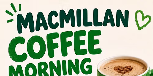 MacMillan Support. Coffee and Cake morning.