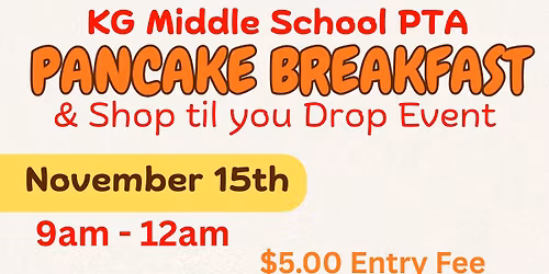 Pancake Breakfast & Shop Til You Drop