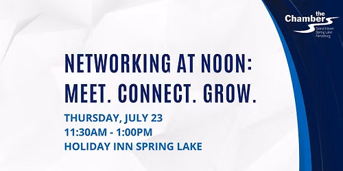 Networking at Noon: Meet. Connect. Grow.