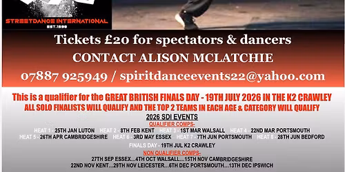 THE GREAT BRITISH STREETDANCE CHAMPIONSHIPS QUALIFIER HEAT 5 CAMBRIDGESHIRE