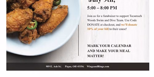 Tecumseh Woods Swim and Dive Team- Dine to Donate 