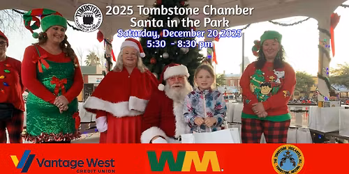 2025 Tombstone Chamber Santa in the Park