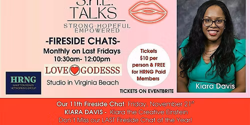 S.H.E. Talks November Fireside Chat with Kiara Davis