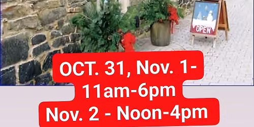 Holiday Open House @ Old Stone House Gift Shop Oct. 31, Nov. 1, 2