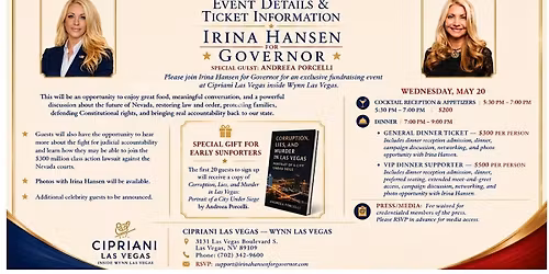 Fundraiser for Irina Hansen for Nevada Governor