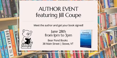 Author Event: Jill Coupe at Bear Pond Books in Stowe! 