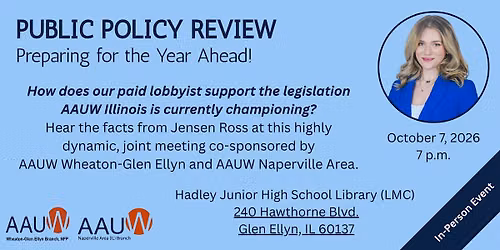 AAUW Illinois Public Policy Review - Preparing for the Year Ahead!