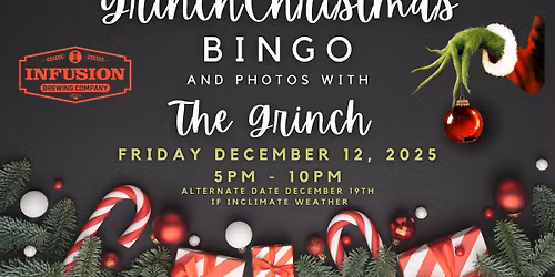 Grinch Christmas Bingo and Photos with the Grinch