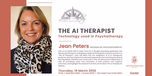 The Cape Town Club - The AI Therapist - Jean Peters