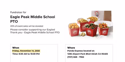 Eagle Peak PTO Panda Express Fundraiser