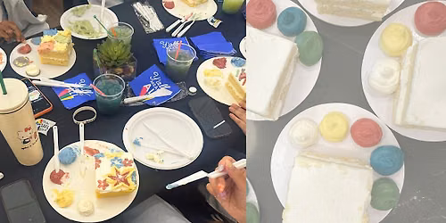 Mini Cake Decorating Class at Le Creuset | DIY Canvas Cake