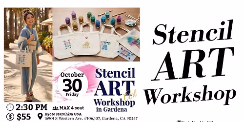 \u3010October 30\u3011Wear Your Story! Stencil Art Workshop in Gardena