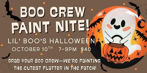 BOO CREW PLATTER PAINT NITE@THE POTTERY PATCH