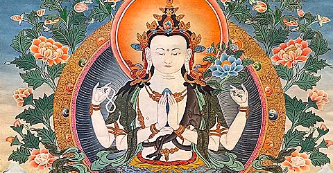 Khenpo Tashi geeft de initiatie en leringen van Boeddha Avalokitesvara