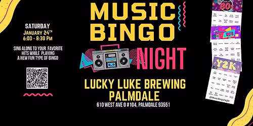 Music Bingo Night @ Lucky Luke Brewing Palmdale