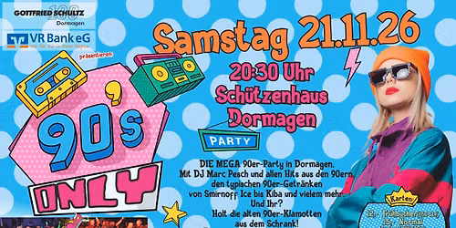 90s only - die 90er Party in Dormagen