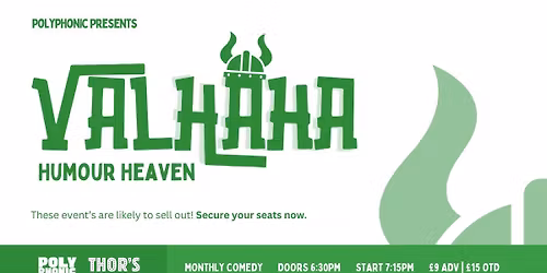 Valhaha | Gods of Comedy - Wednesday 19th November