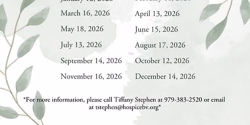 Hospice Brazos Valley Grief Support Groups 2026- Bryan