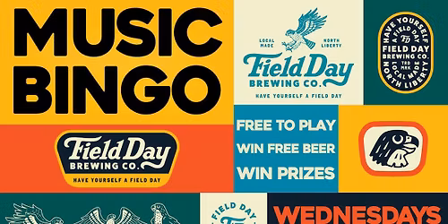MUSIC BINGO @ Field Day Brewing Co. (North Liberty, IA) \/ Wednesdays @ 7pm