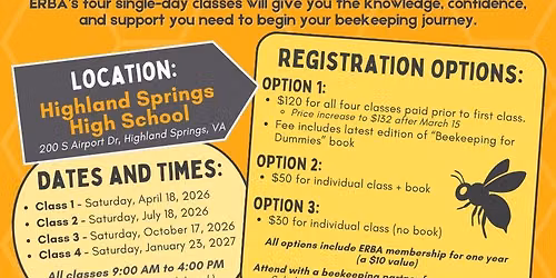 Intro to Beekeeping Classes (4-part series)