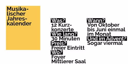 Musikalischer Jahreskalender