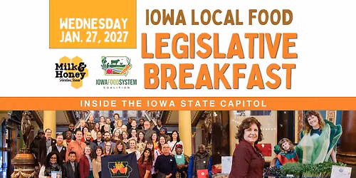 SAVE THE DATE! Iowa Local Food Legislative Breakfast