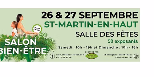 SALON DU BIEN \u00caTRE - SAINT MARTIN EN HAUT 26 ET 27 SEPTEMBRE 2026