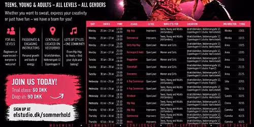 Summer dance classes in Copenhagen from June 29 - Juli 30 \ud83e\udd29 with ElStudio